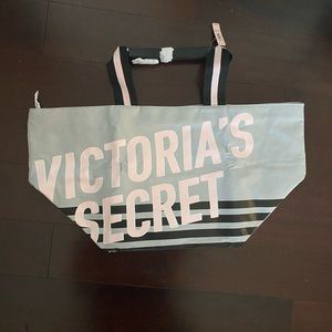 NWT Grey/Pink/Black Victoria’s Secret Canvas Tote